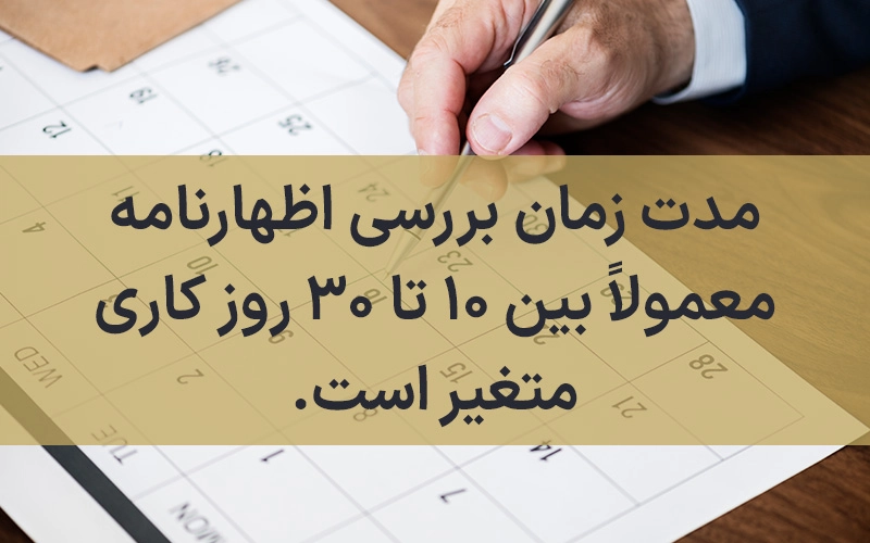 مدت زمان ثبت اظهارنامه در سایت اداره مالکیت معنوی